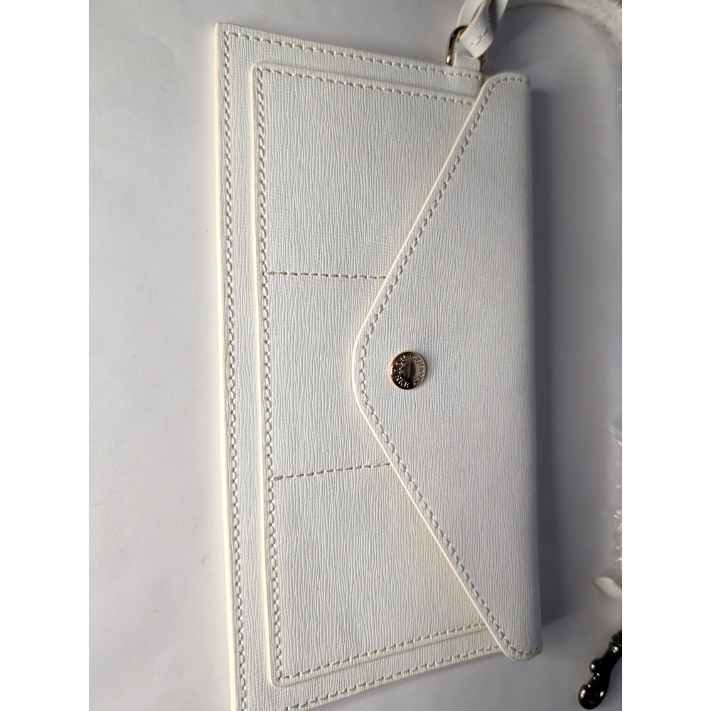 Dooney Bourke White Thin Flap Wristlet Brand New Leather - Picture 3 of 6